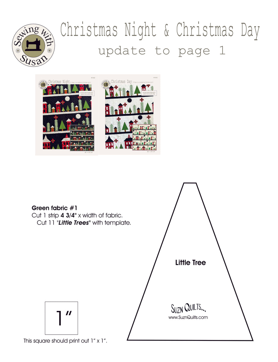 Christmas Day & Christmas Night FREE UPDATE (PDF Download) Suzn Quilts