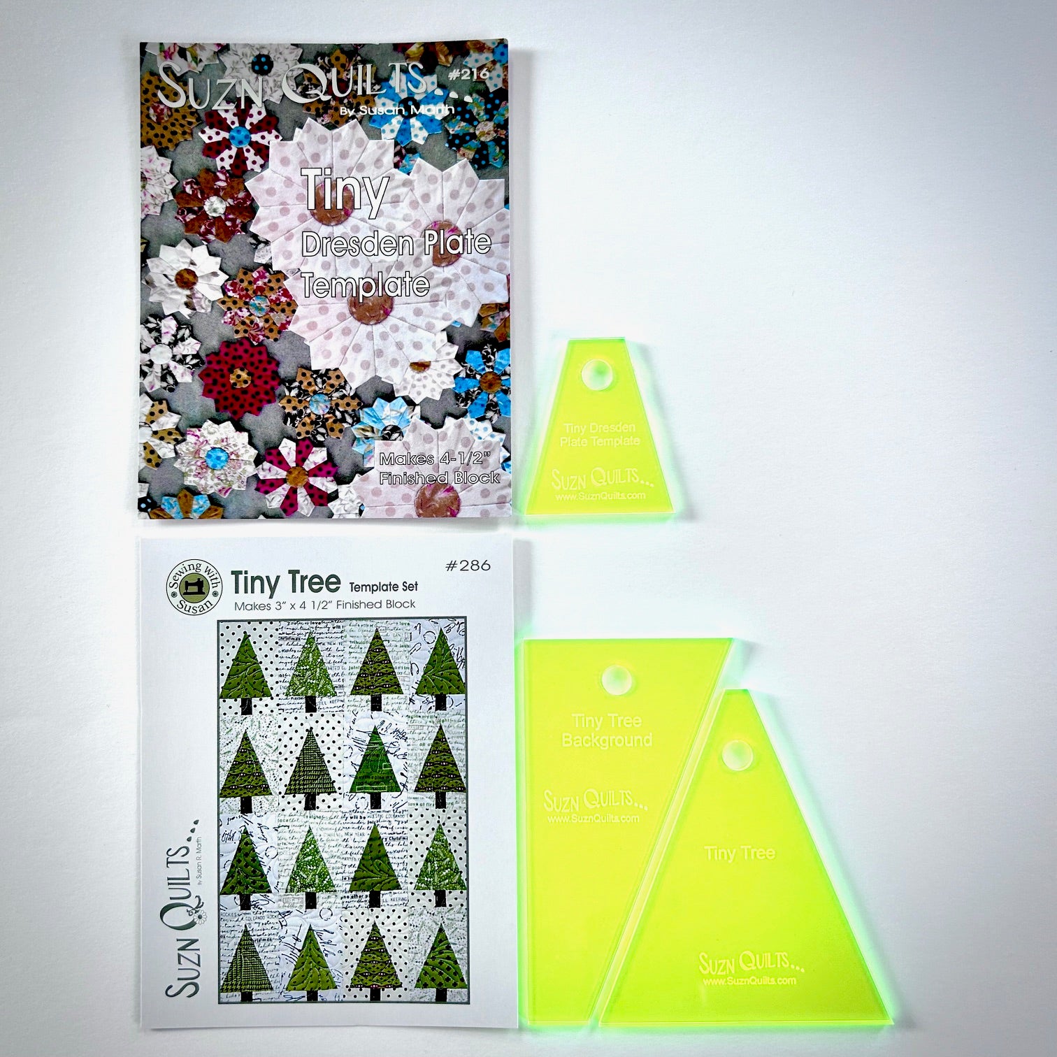 Tiny Dresden & Tiny Tree Template Sets Suzn Quilts