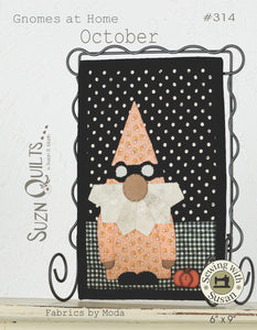 Gnomes At Home October w/ Button