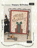 Tiny Dresden Happy Birthday w/ Button