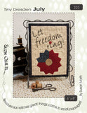 Tiny Dresden July w/ Buttons